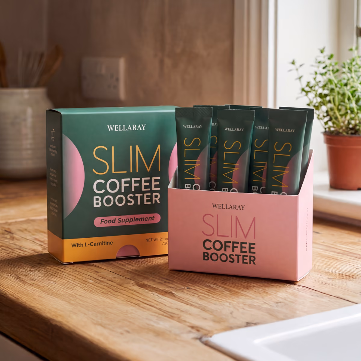 Wellaray product box and sachets